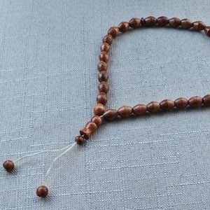 Religious Beads Muslim Tasbeeh Brown Real Wood Beads Islam Prayer Bead Handmade